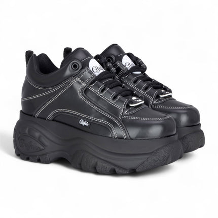 Buffalo Womens Black Chunky Platform Fashion Trainers - 1339-14
