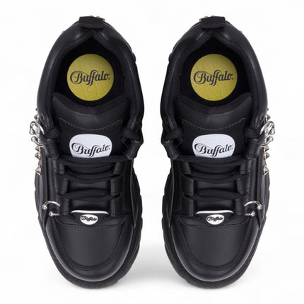 Buffalo Womens Black Studded Chunky Platform Fashion Trainers - 1339-14-PUNK