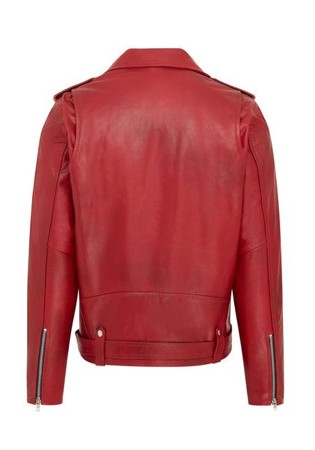 Mens Retro Brando Quilted Leather Biker Jacket Vintage Motorcycle Style