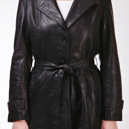 Womens 3/4 Length Trench Coat-Ranchi