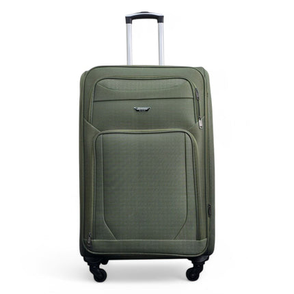Soft Shell Lightweight Nylon Suitcase Set 4 Wheel Travel Case Holiday Bags
