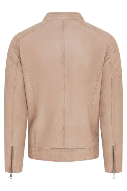Men's Modern Classic Leather Quilted Biker Jacket - Derry