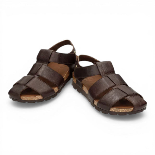Panama Jack Men's Waterproof Bark Brown Leather Sandals - Stanley C1