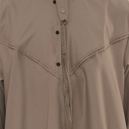Kids Boys Eid Beige Moroccan Jubba Robe Djellaba Ramadan Eid Thobe - K-HM11