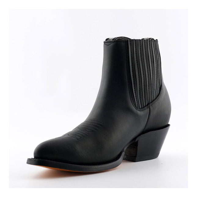 Grinders Unisex Black Western Ankle Boots - Maverick