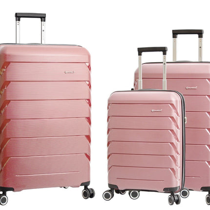 Dual 4 Wheel Hard Shell Strong Luggage Suitcase