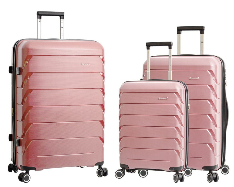 Dual 4 Wheel Hard Shell Strong Luggage Suitcase
