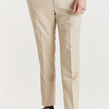 Men's Beige Lightweight Summer Wedding Party 3 Piece Suit