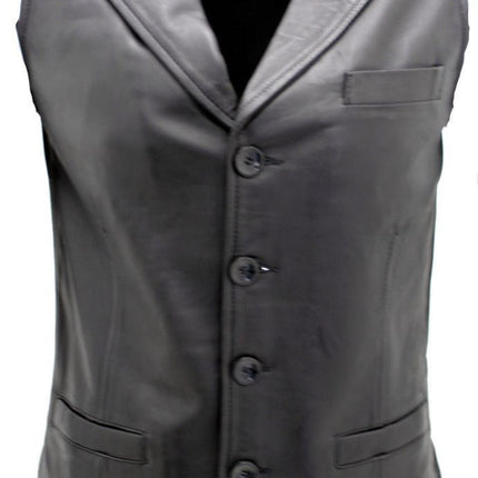 Mens Smart Classic Leather Waistcoat-Bristol
