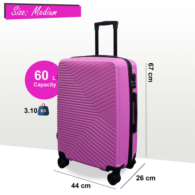 Hardshell Suitcase Set Robust 8 Wheel Luggage Cabin Case Bag