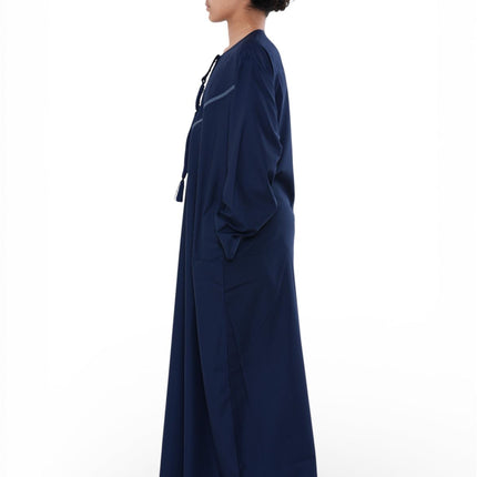Kids Boys Eid Navy Blue Moroccan Thobe Robe Djellaba Ramadan Eid Jubba- K-HM10