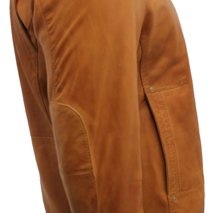 Mens Classic Leather Biker Jacket-Caracas