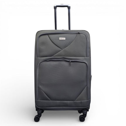 Soft Shell Lightweight Nylon Suitcase Set 4 Wheel Travel Case Holiday Bags