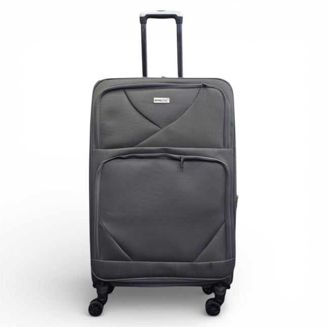 Soft Shell Lightweight Nylon Suitcase Set 4 Wheel Travel Case Holiday Bags