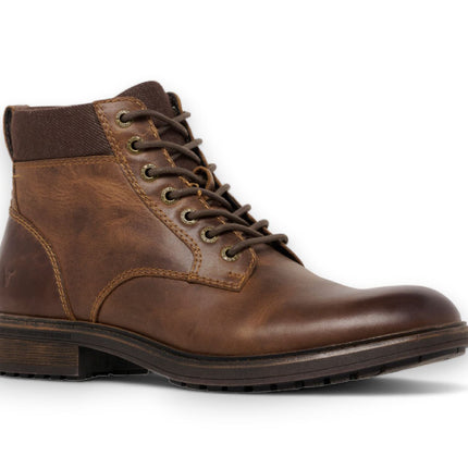 Windsorsmith Mens Brown Leather Casual Chelsea Chukka Ankle Boots - Beau