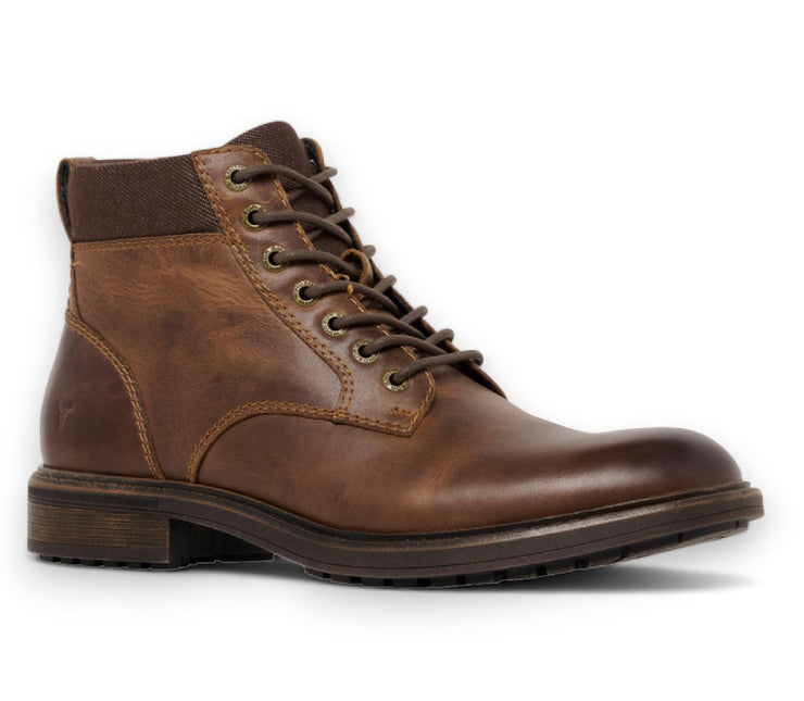 Windsorsmith Mens Brown Leather Casual Chelsea Chukka Ankle Boots - Beau