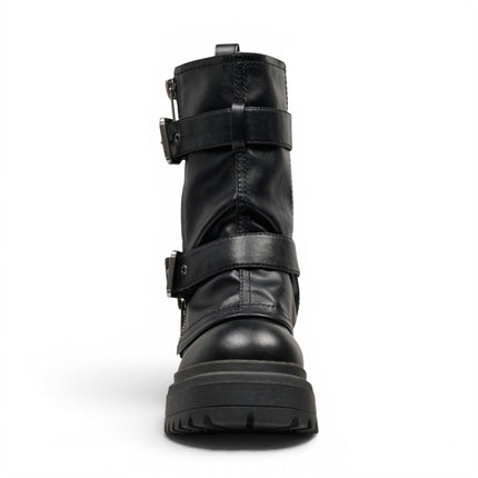 Windsorsmith Women's Black Chunky Platform Pull-On High Boots - Vendetta