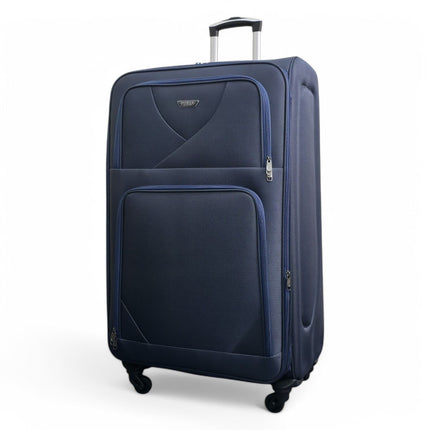 Soft Shell Lightweight Nylon Suitcase Set 4 Wheel Travel Case Holiday Bags