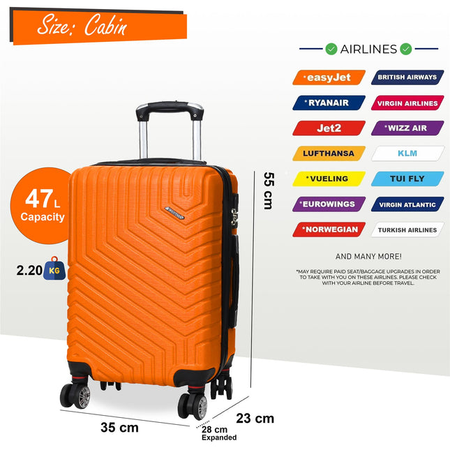 Expandable Hard Shell 8 Wheels Luggage Travel Cabin Bags Suitcase Set