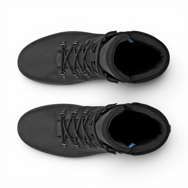 Ecco Men's Black Leather Waterproof Lace-up Hiking Boots - Rugged Track 25