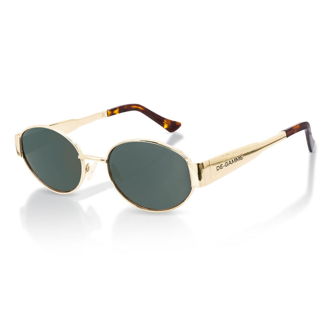 De-Gamme Gold Oval Polarized UV Protection Sunglasses - Monaco