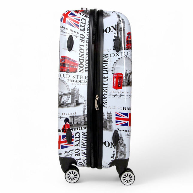 Strong Expandable Hard Shell 8 Wheel Suitcase Set Print Luggage Cabin Travel Bag