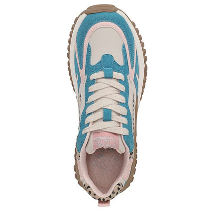 Blowfish Malibu Womens Pink Blue Retro Lace-Up Sneakers -Leo