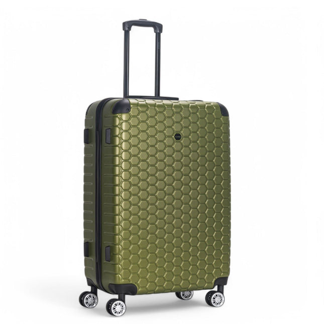 Hard Shell ABS 8 Wheel Luggage Travel Cabin Holiday Bags Suitcase Set