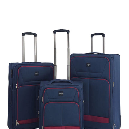 Soft 3 pcs Luggage Suitcase Set Cabin Light Travel Bags