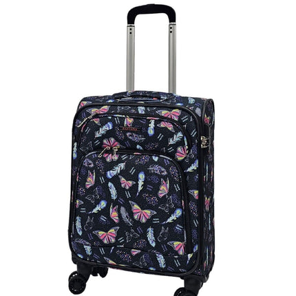 Soft Shell Cabin Suitcase 55 x 37 x 20 cm Lightweight Luggage Suitable for Easyjet, Ryanair