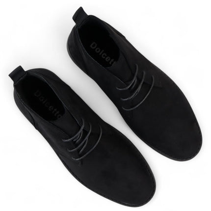 Men's Black Premium Desert Style Suede Chukka Boots