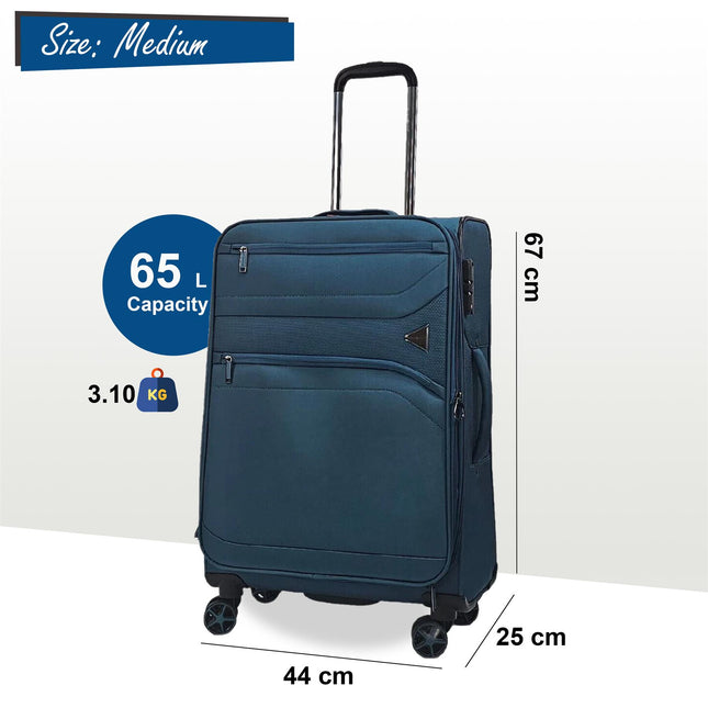 Lightweight Soft  Dual 4 Wheel Luggage Suitcases