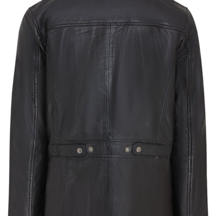 Men’s Leather Military Jacket Outwear Trenchcoat - Field