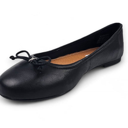 Windsorsmith Womens Black Leather Mocassin Flat Shoes - Babydoll