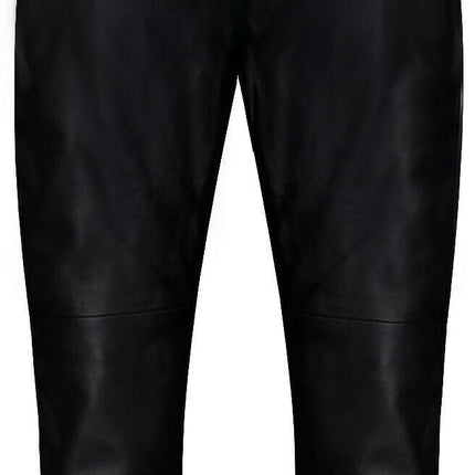 Mens  Leather Jogging Bottoms-Boston