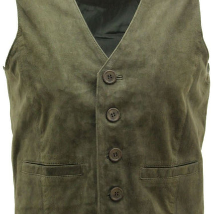 Mens Classic Goat Suede Leather Waistcoat-Norwich