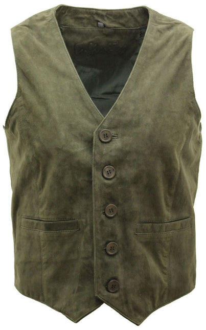 Mens Classic Goat Suede Leather Waistcoat-Norwich