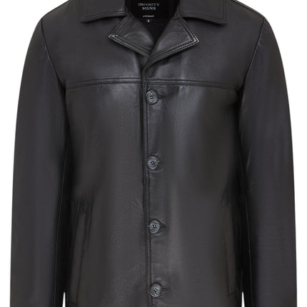 Men’s 4 Button Italian Leather Blazer Jacket - Loxton