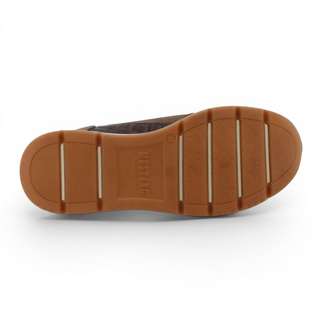 Mustang Women's Brown Lace-Up Trainers Platform Sneakers - M0332001