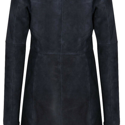 Womens Toscana Sheepskin Suede Trench Coat-Tbilisi