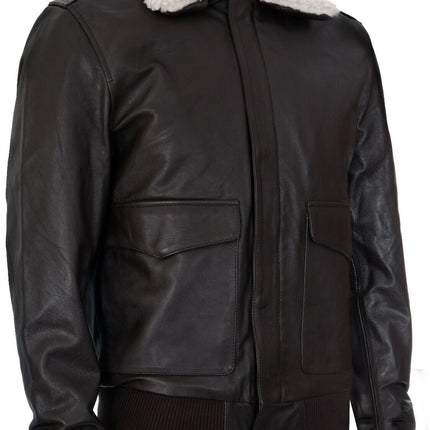 Mens Air Force A2 Cowhide Bomber Jacket-Montreal