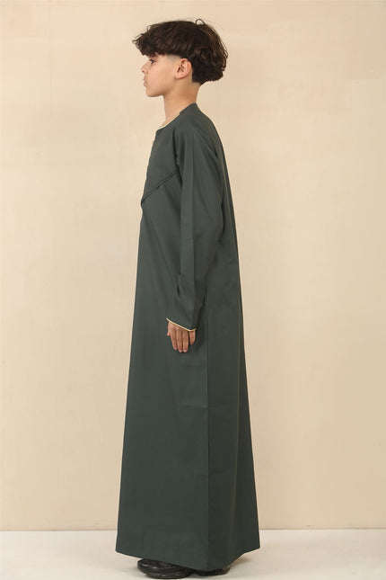 Kid's Boys Green Omani Eid Thobe  Saudi Emirati Jubba Robe