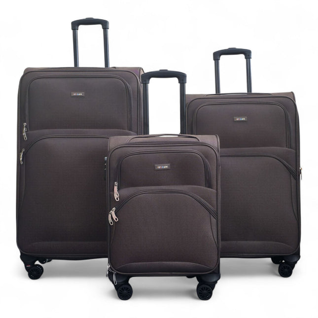 Expandable Soft 8 Wheel Lightweight Suitcase Luggage Travel Bags Set