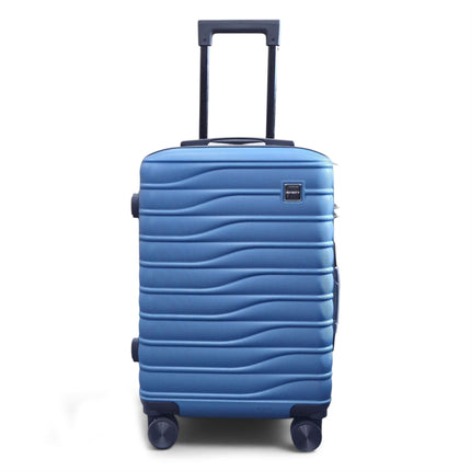 Hardshell Blue Suitcase Set Robust 8 Wheel Luggage Cabin Case Bag