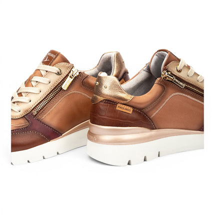 Pikolinos Women's Tan Beige Leather Sneakers Trainer Shoes - Cantabria