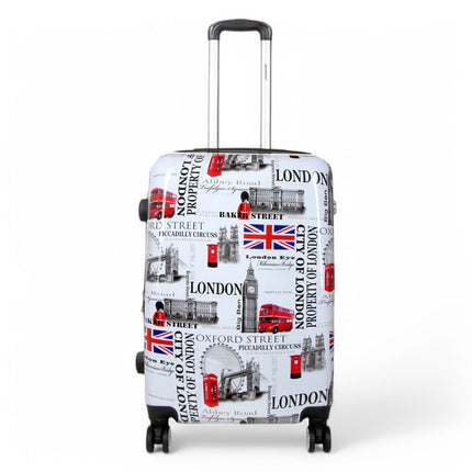 Strong Expandable Hard Shell 8 Wheel Suitcase Set Print Luggage Cabin Travel Bag