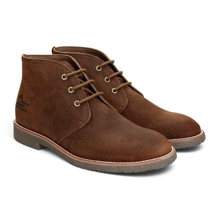 Panama Jack Men's Brown Leather Waterproof Lace-Up Desert Boots - Gael C38