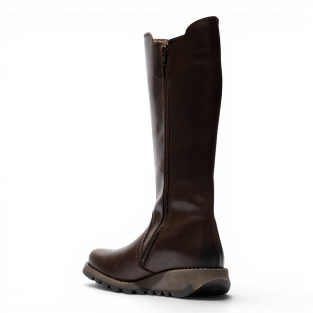 Fly London Womens Brown Leather Knee-High Long Boots - SOIF361