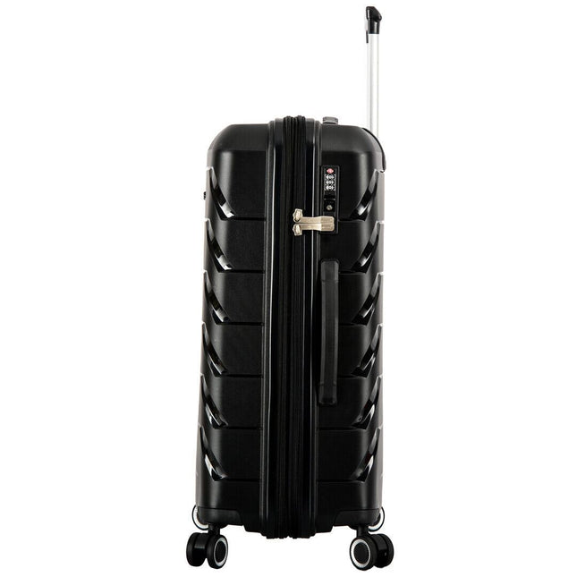 Dual 4 Wheel Hard Shell Strong Luggage Suitcase