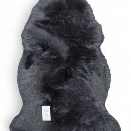 Genuine Charcoal Grey Sheepskin Natural Silky Soft Fluffy Real Wool Rug